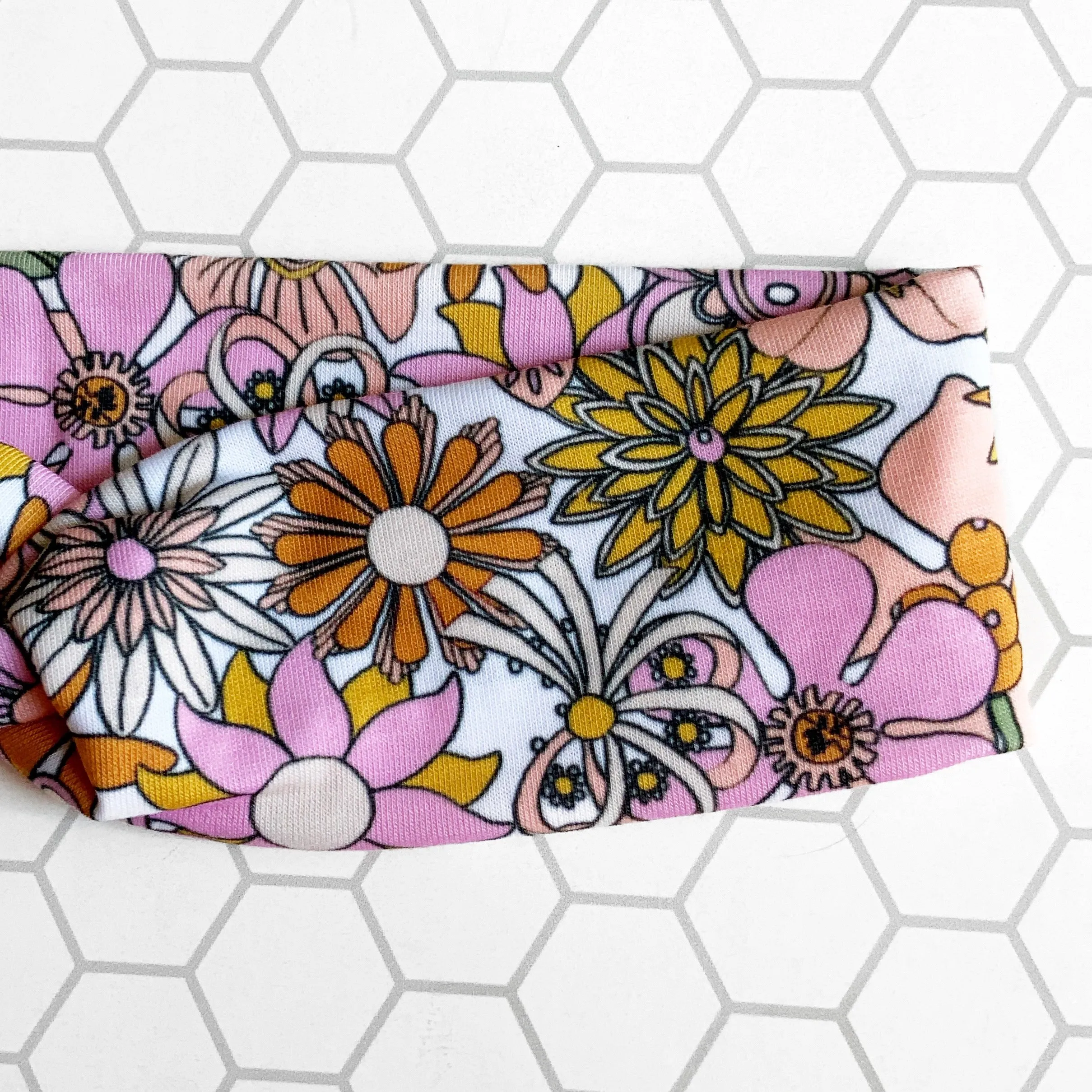 70's Floral Knotties Headband