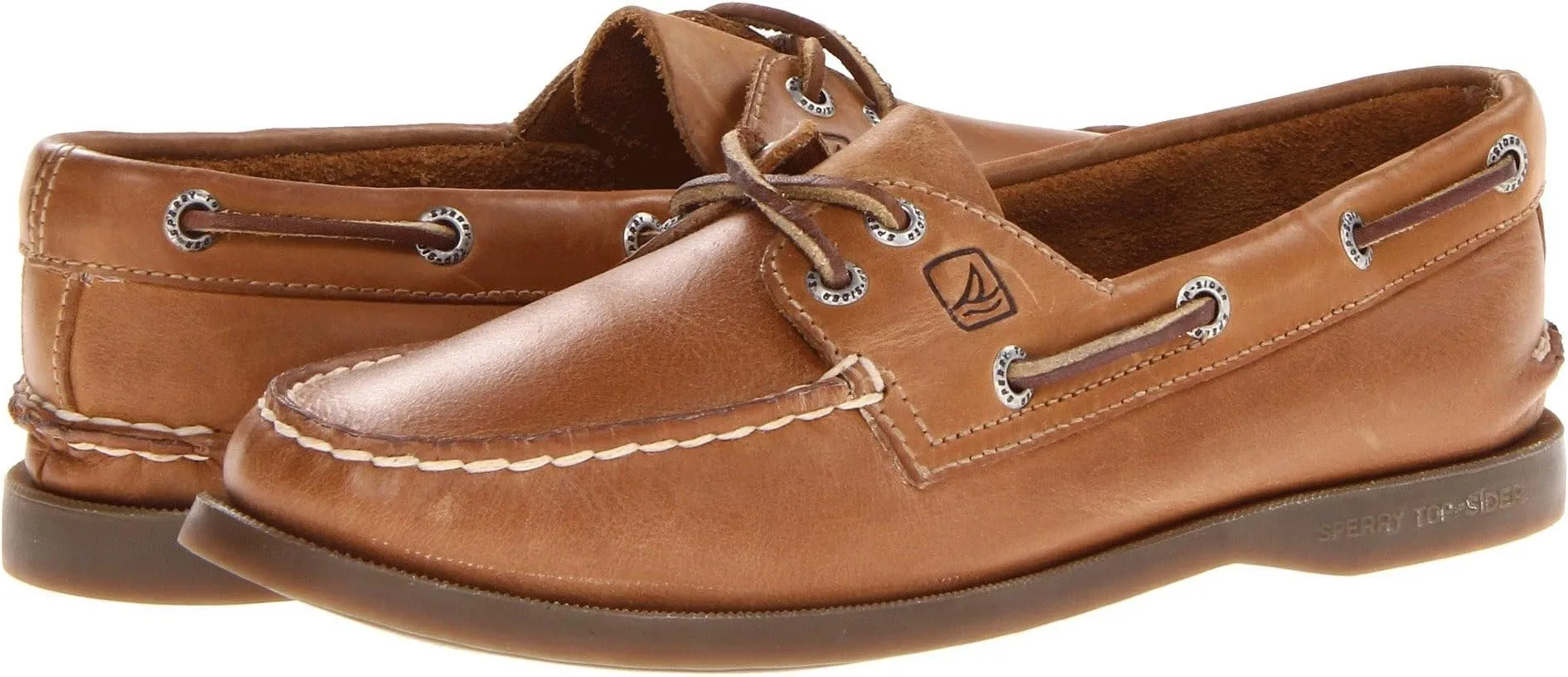 Authentic Original A/O 2 Eye Sperry Boat Shoes, Sahara