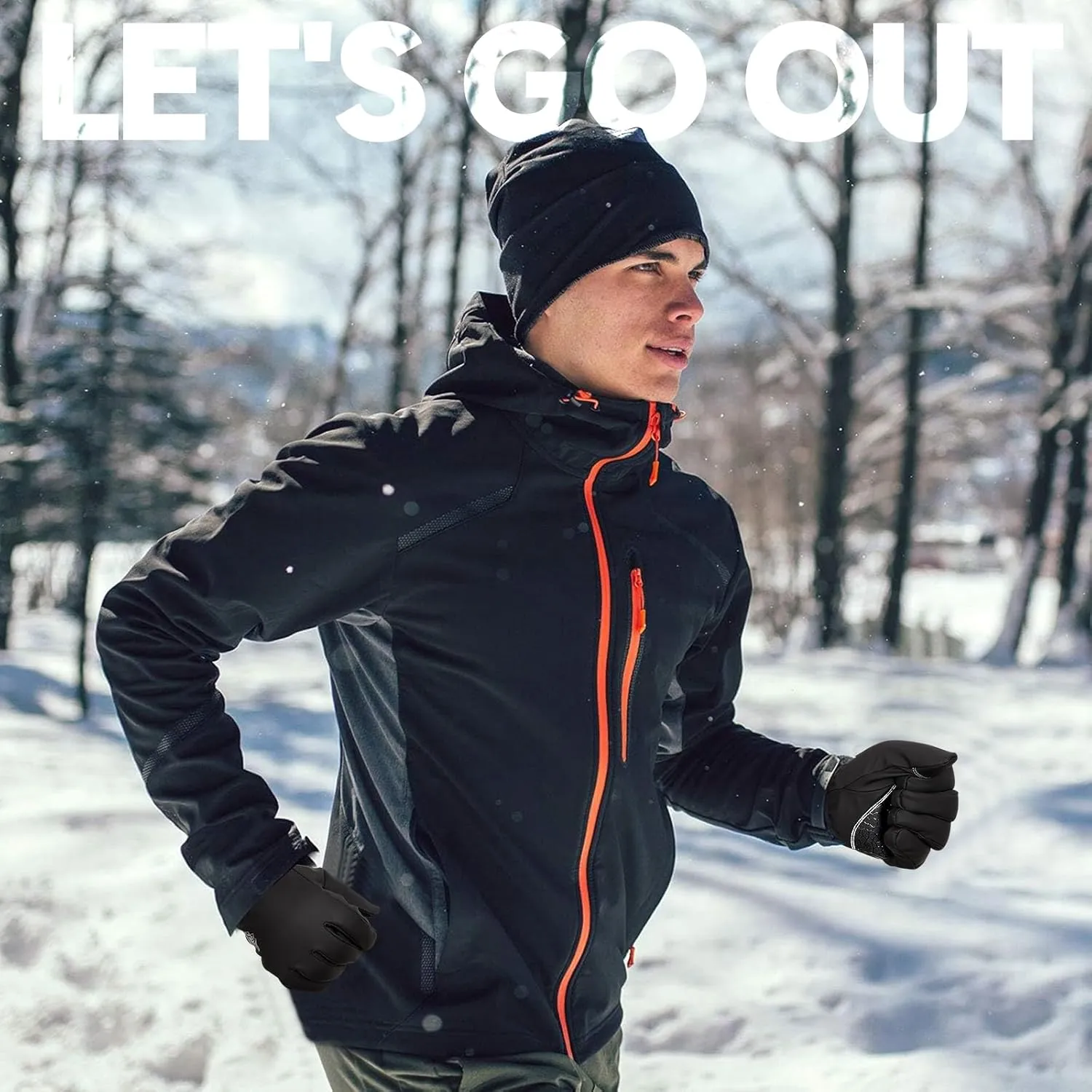 Bruvoalon Y322 Winter Gloves for Men & Women, -30?H Touchscreen 5-Layer Thermal Insulated, Windproof Anti-Slip Ski Gloves