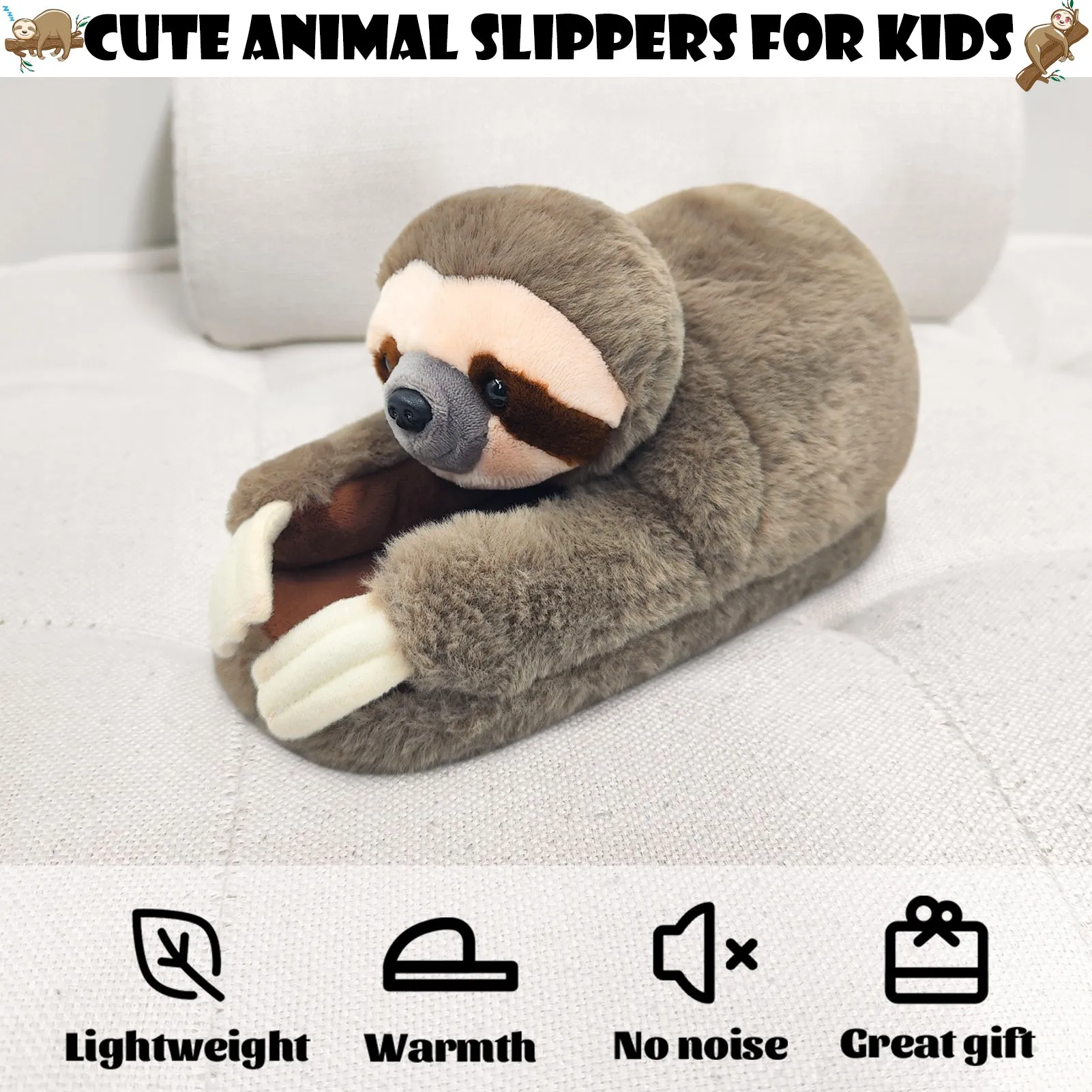 Children's Sloth Slippers