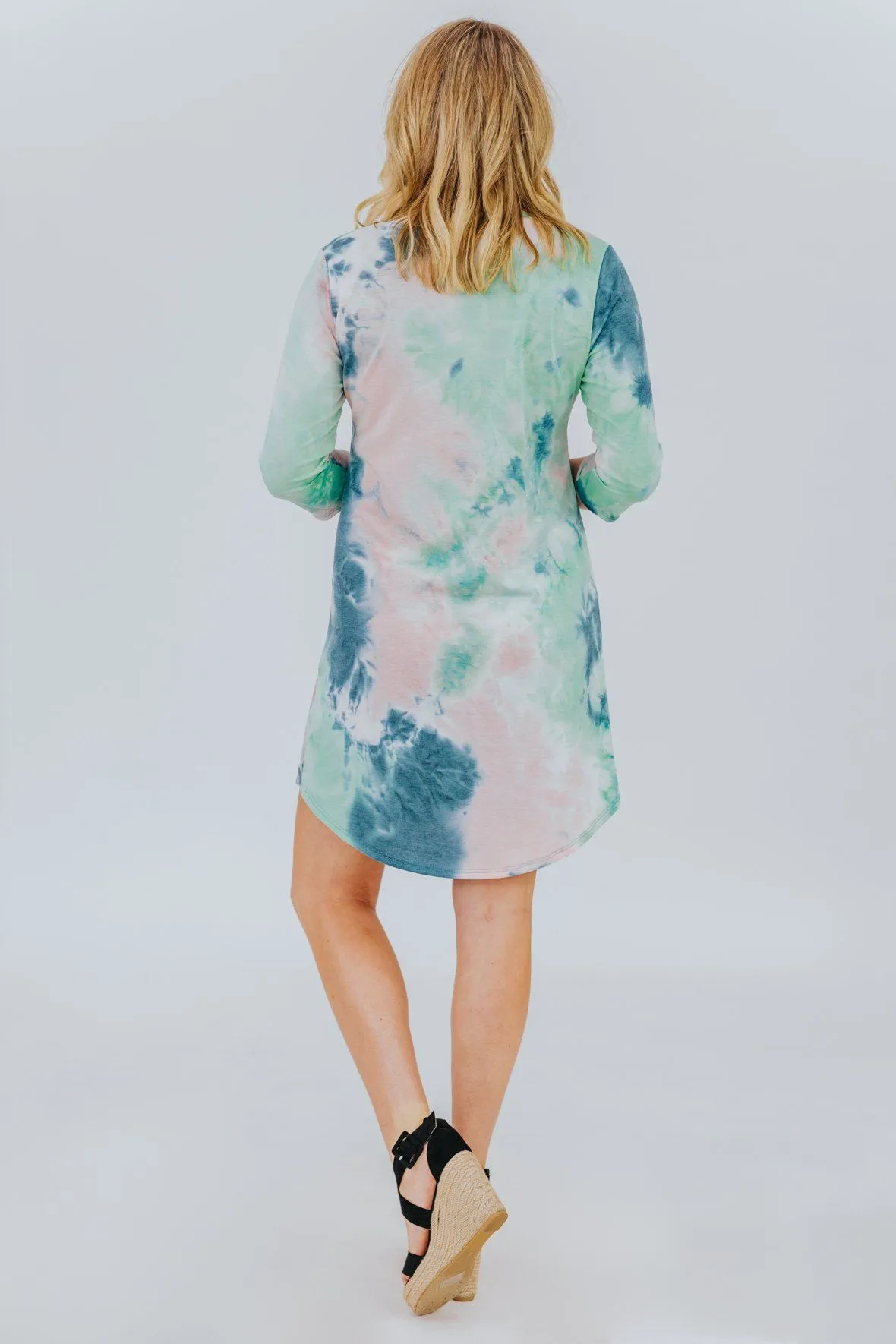 Cosmic Love Tie Dye Dress in Mint
