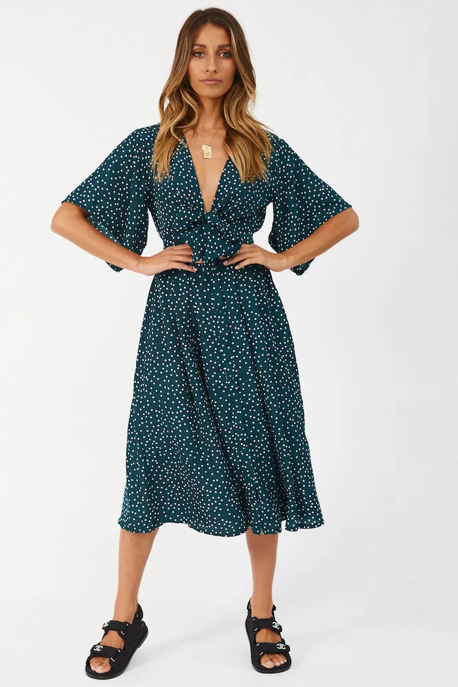 Count To Ten Midi Dress Green