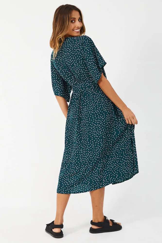 Count To Ten Midi Dress Green
