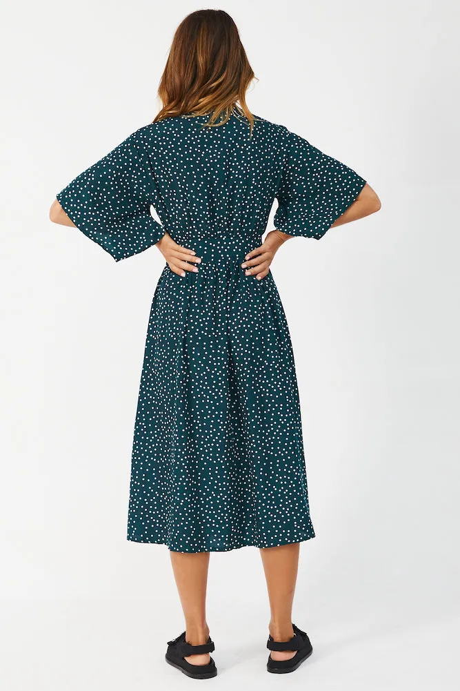 Count To Ten Midi Dress Green