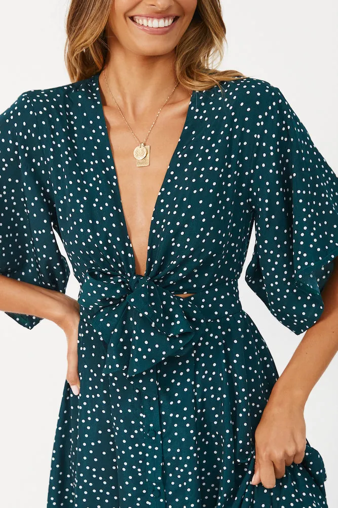 Count To Ten Midi Dress Green