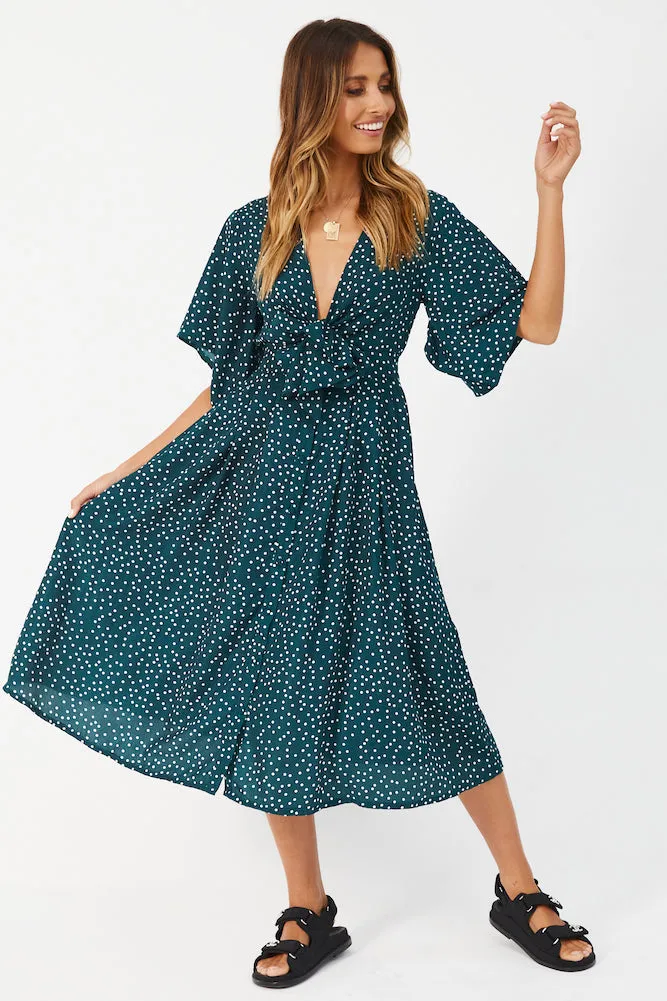 Count To Ten Midi Dress Green