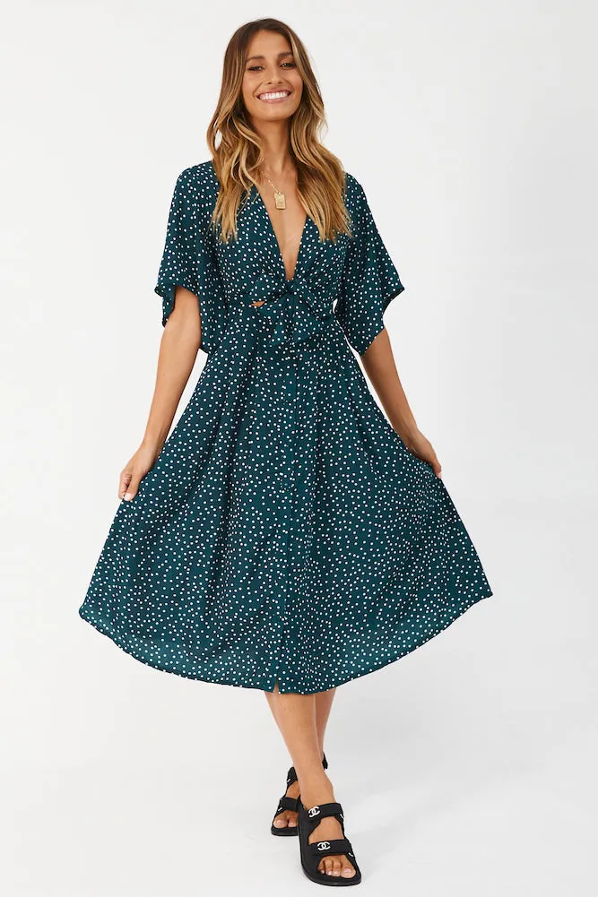 Count To Ten Midi Dress Green