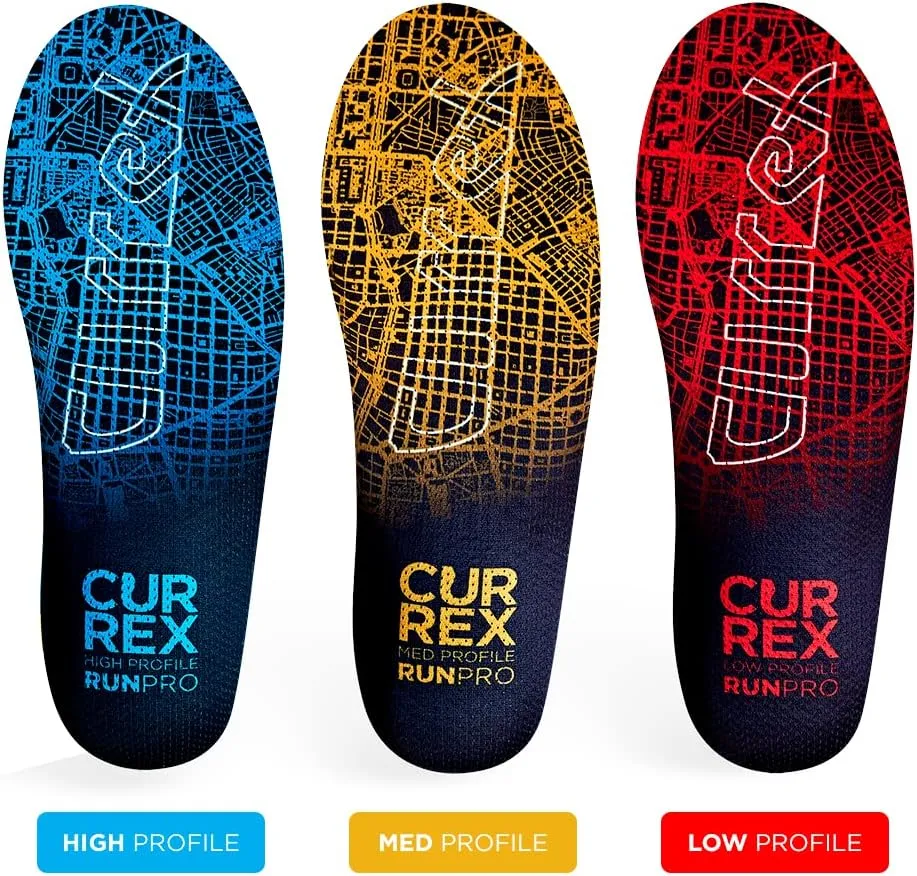CURREX RunPro Insoles for Running Shoes  Arch Support Inserts to Help Reduce Fatigue, Prevent Injuries & Boost Performance  for Men & Women  Low Arch, XL
