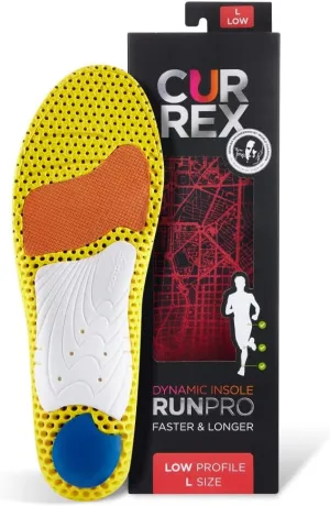 CURREX RunPro Insoles for Running Shoes  Arch Support Inserts to Help Reduce Fatigue, Prevent Injuries & Boost Performance  for Men & Women  Low Arch, XL