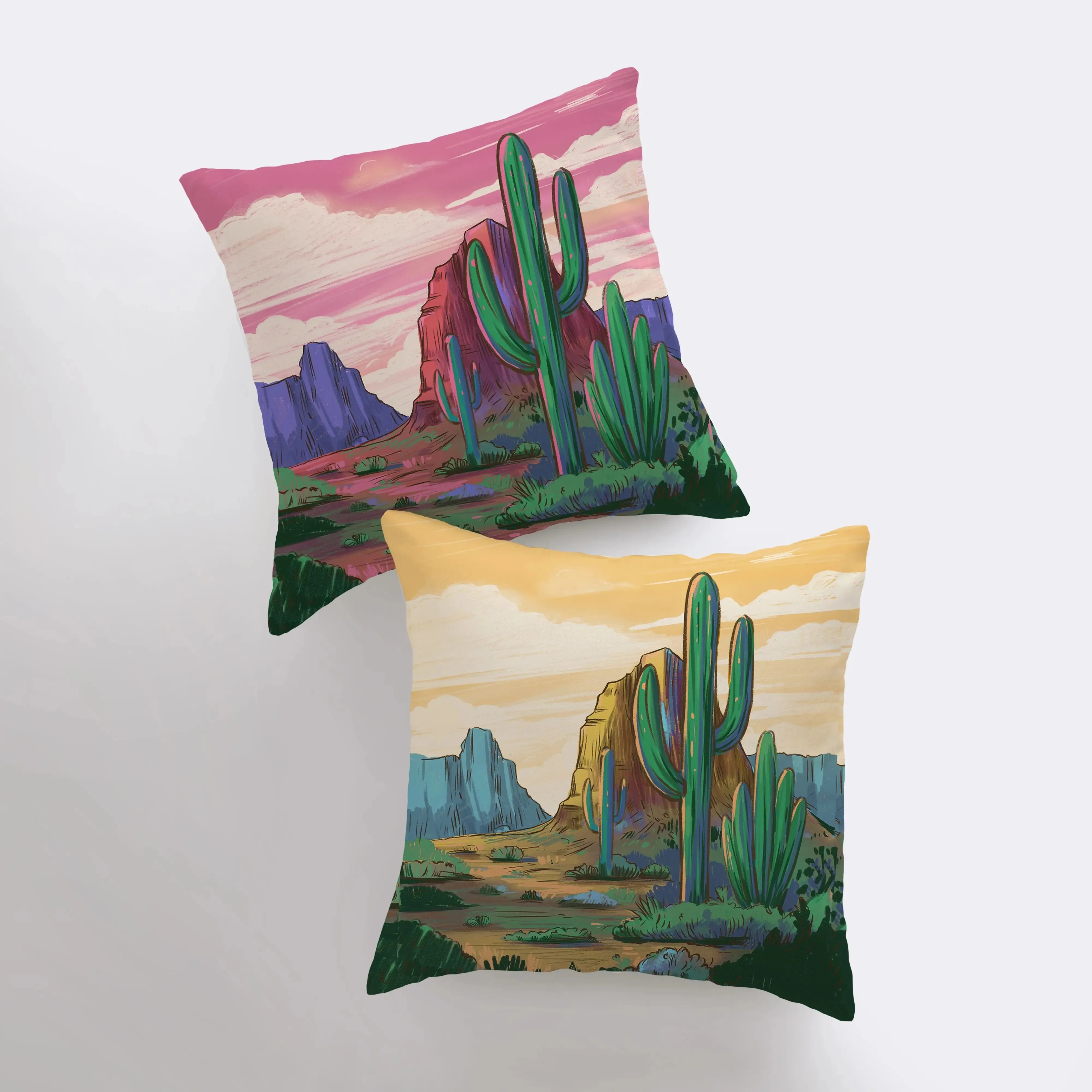 Desert Art | Arizona Sunrise and Sunset | Desert Cactus | Arizona Gifts | Arizona Art | Desert Painting | Saguaro Cactus | Home Decor
