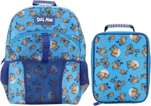 Dog Man 2-Piece 16" Youth Premium Backpack & Lunch Kit Set For School Boys and Girls