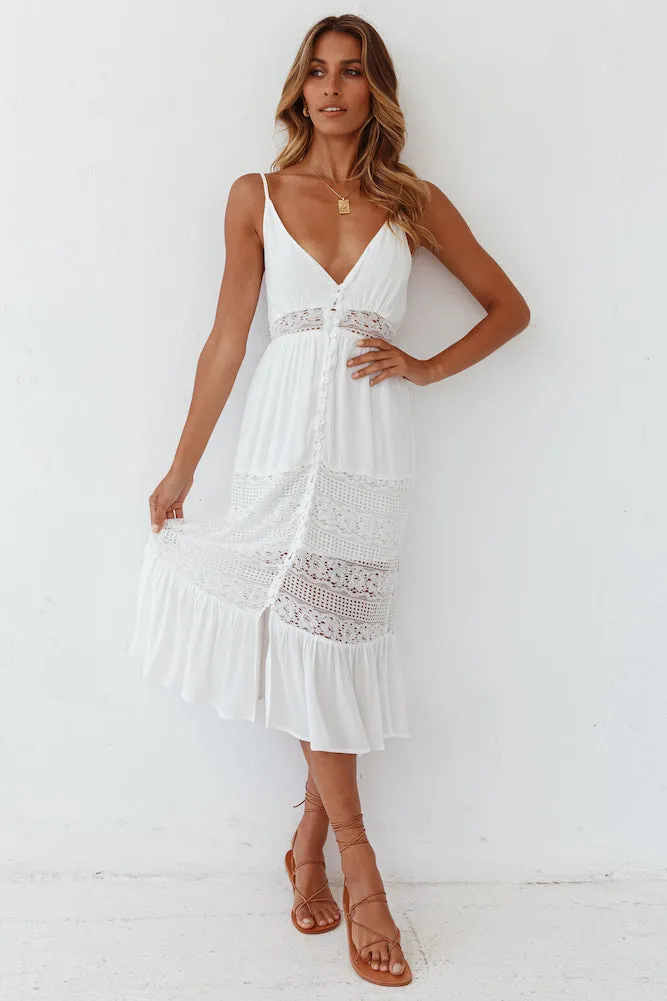 Dove And Olive Midi Dress White