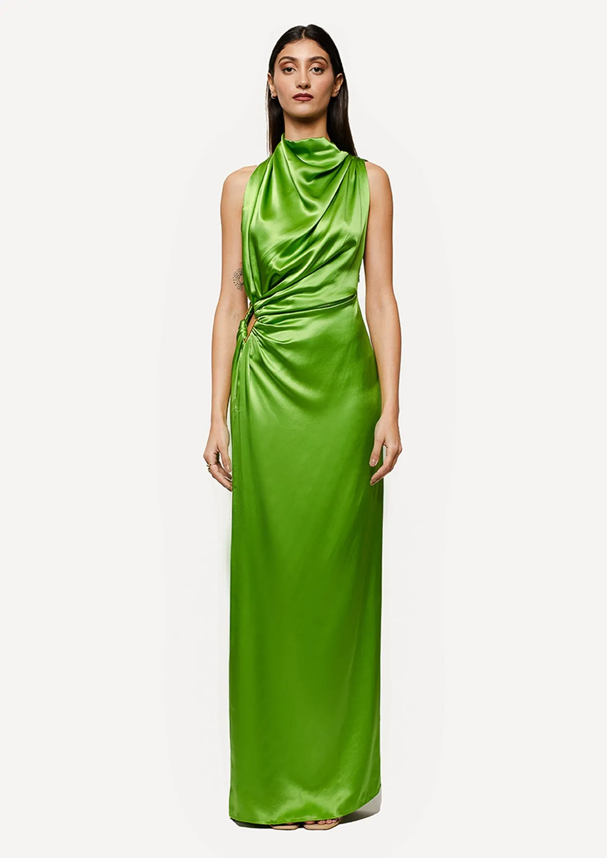 Eden Backless Silk Maxi Dress