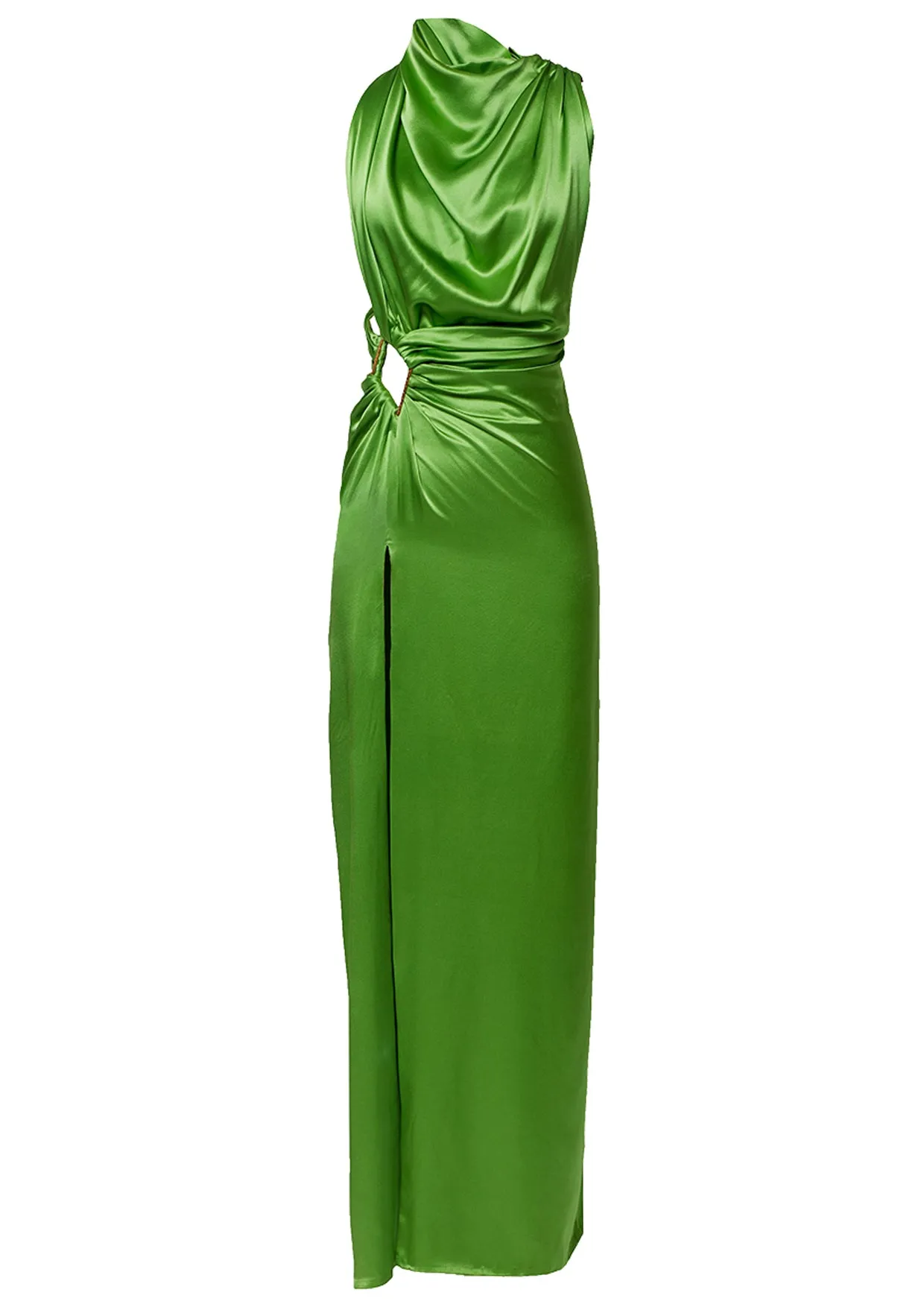 Eden Backless Silk Maxi Dress