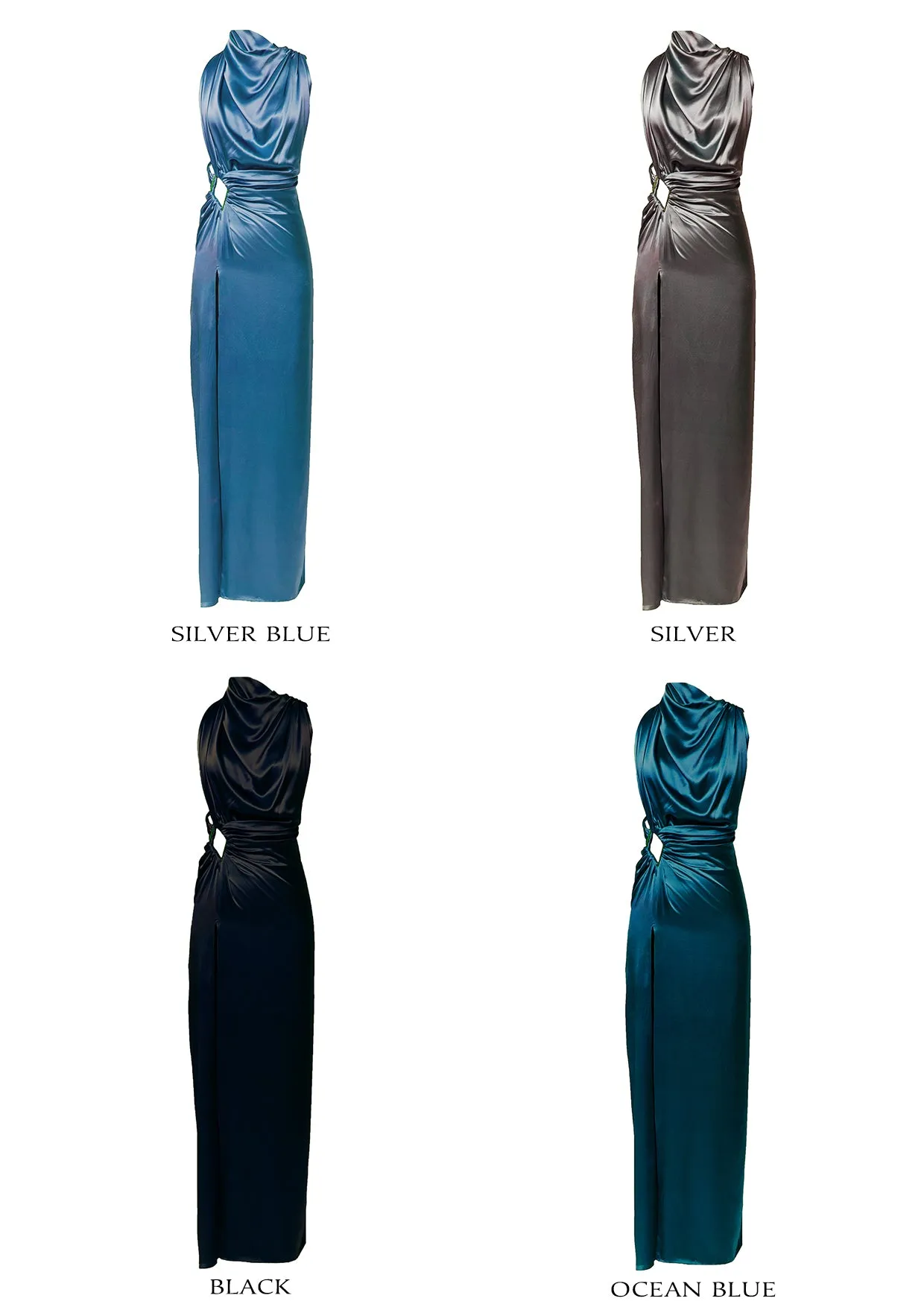 Eden Backless Silk Maxi Dress