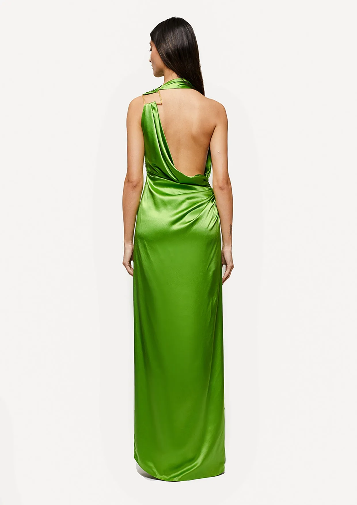 Eden Backless Silk Maxi Dress