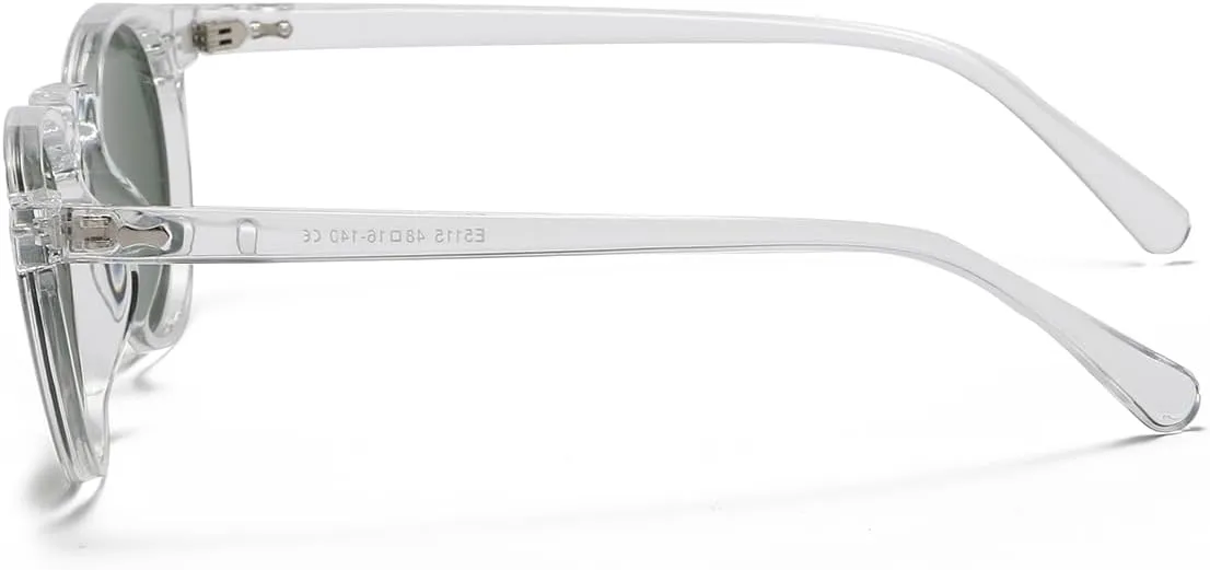 Gleyemor Vintage Polarized Sunglasses for Men Round Sunglasses UV400 Protection Retro Hand-crafted Acetate Frame