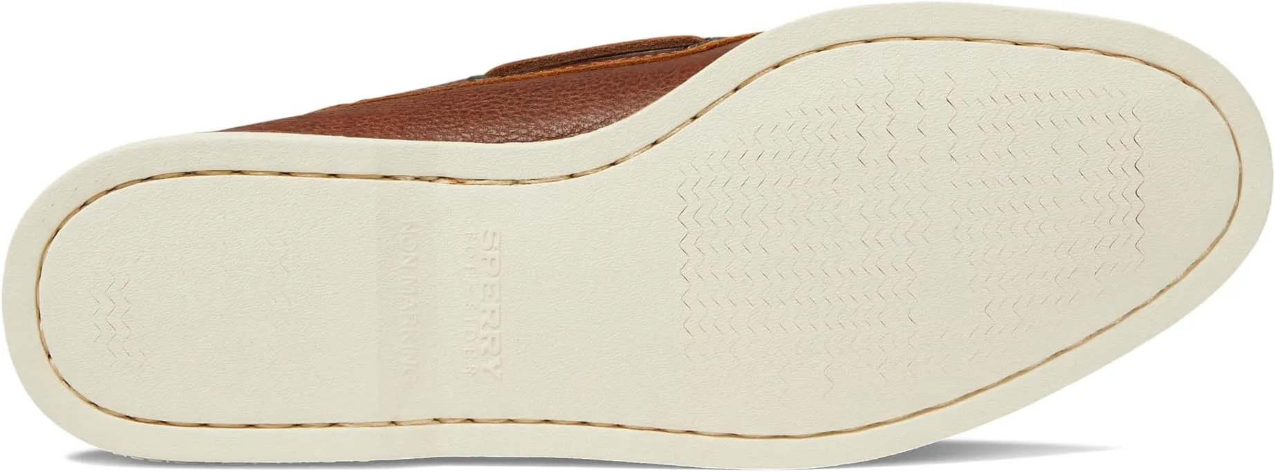 Gold A/O 2-Eye Tumbled Sperry Boat Shoes, Tan