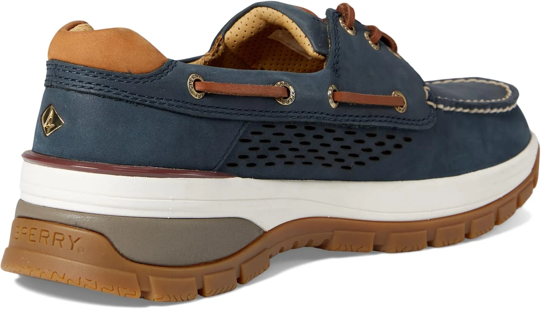 Gold Billfish Plushwave Sperry Boat Shoes, Navy