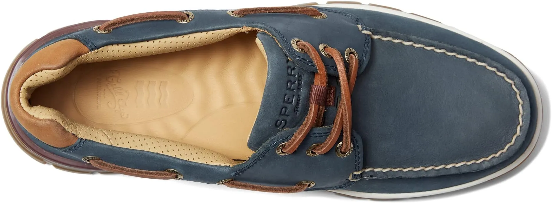 Gold Billfish Plushwave Sperry Boat Shoes, Navy