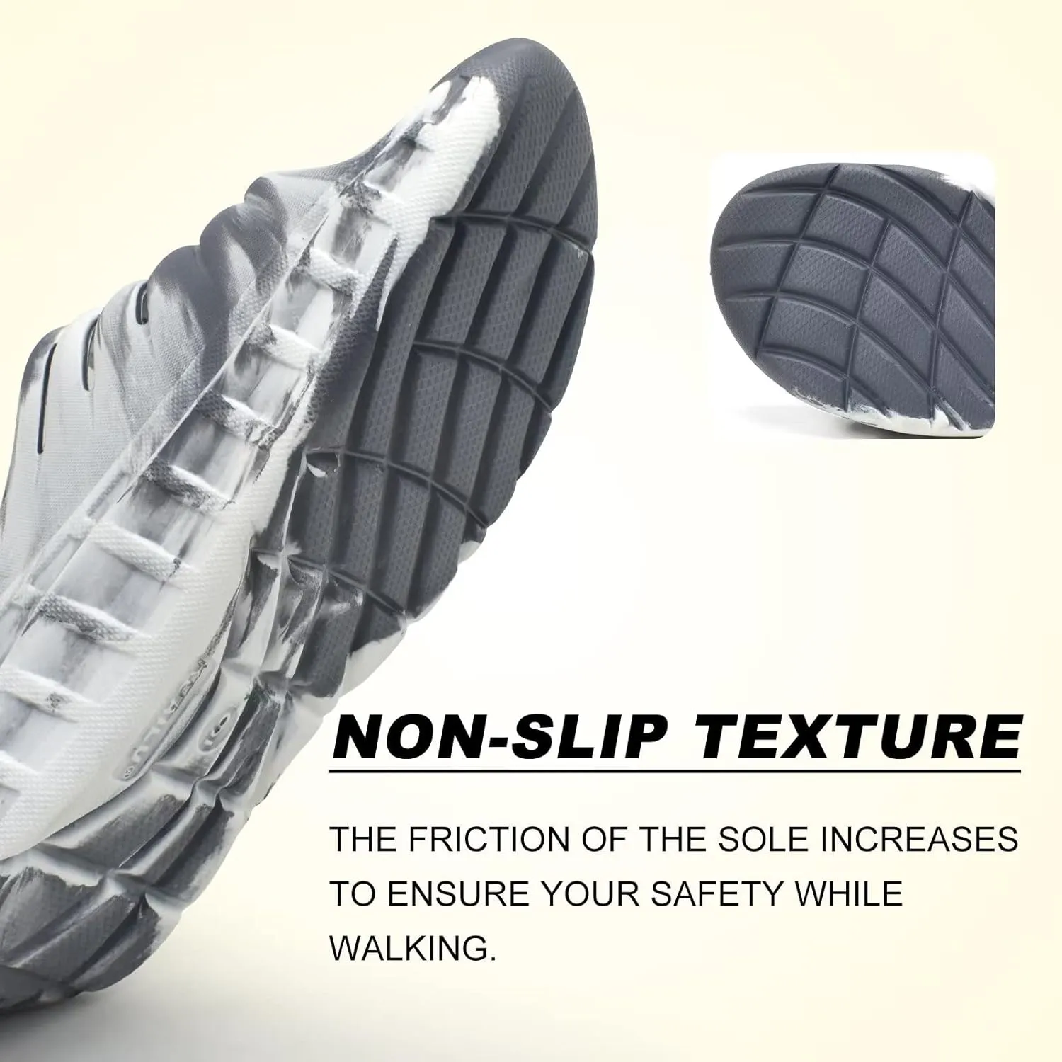 KuaiLu Mens Recovery Sandals Orthotic Thick Cushion Open Toe Sport Slides, Reduces Stress on Feet With Comfortable Plantar Fasciitis, Joints & Back Post-Exercise