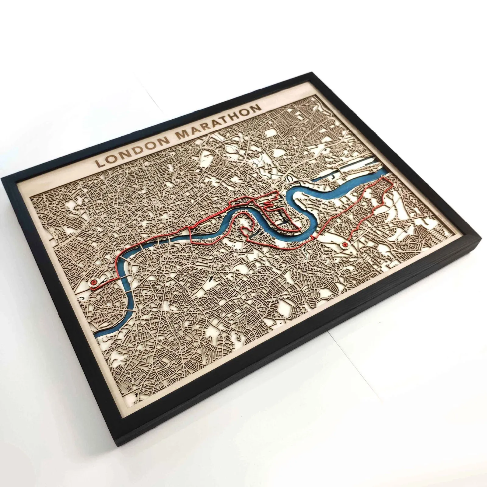 London Marathon Course Map - Wall Art Gift