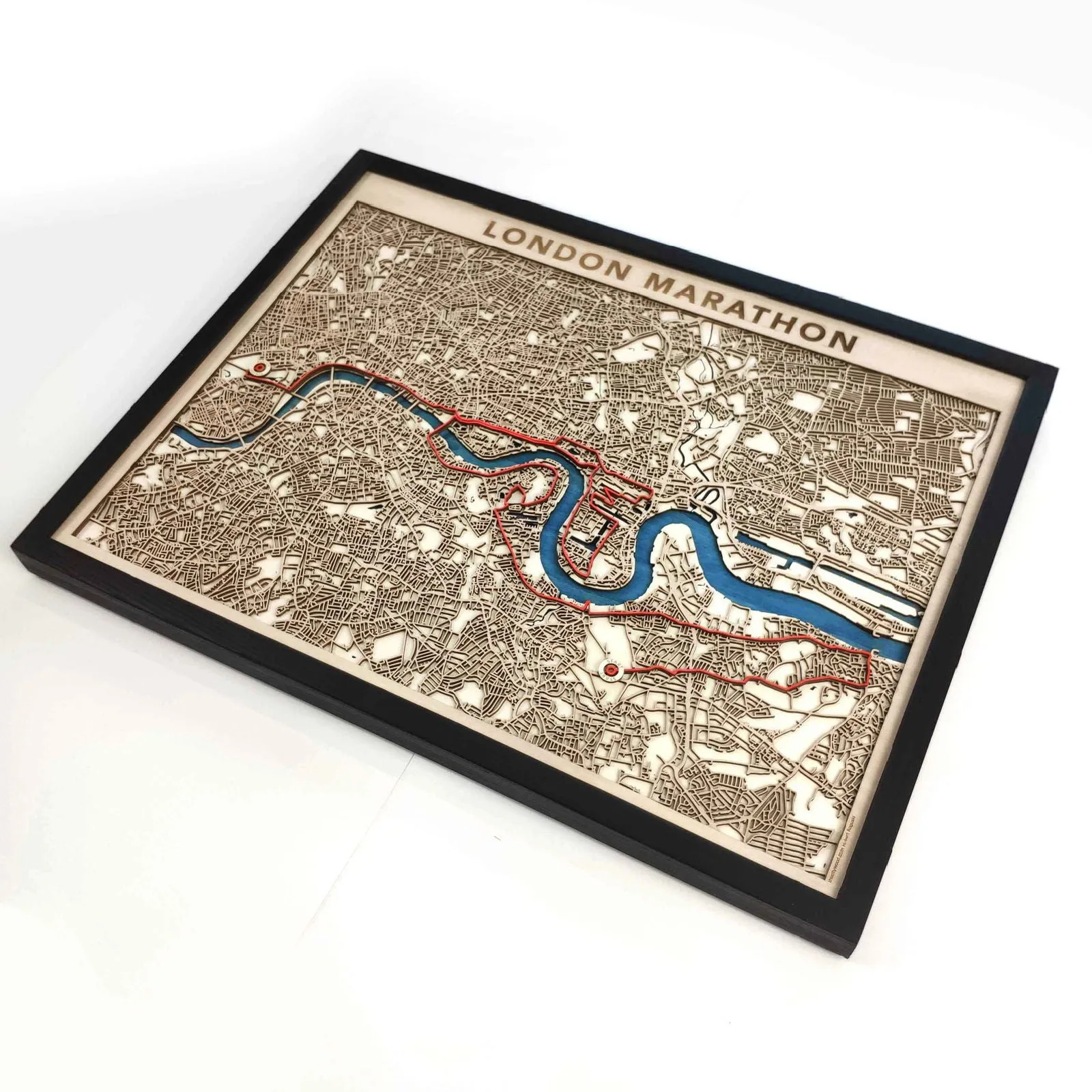 London Marathon Course Map - Wall Art Gift