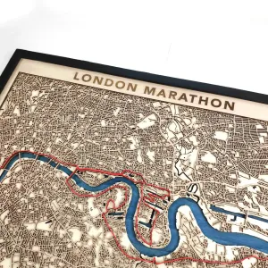 London Marathon Course Map - Wall Art Gift