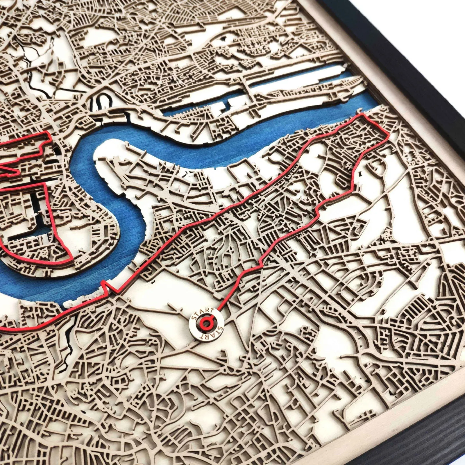 London Marathon Course Map - Wall Art Gift