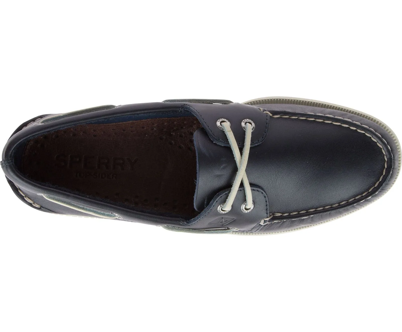 Men's Authentic Original 2-Eye Wide Leather Navy