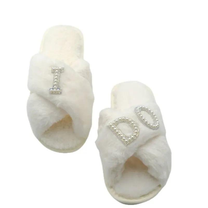 Plush Slippers Bridal Shower Shoes