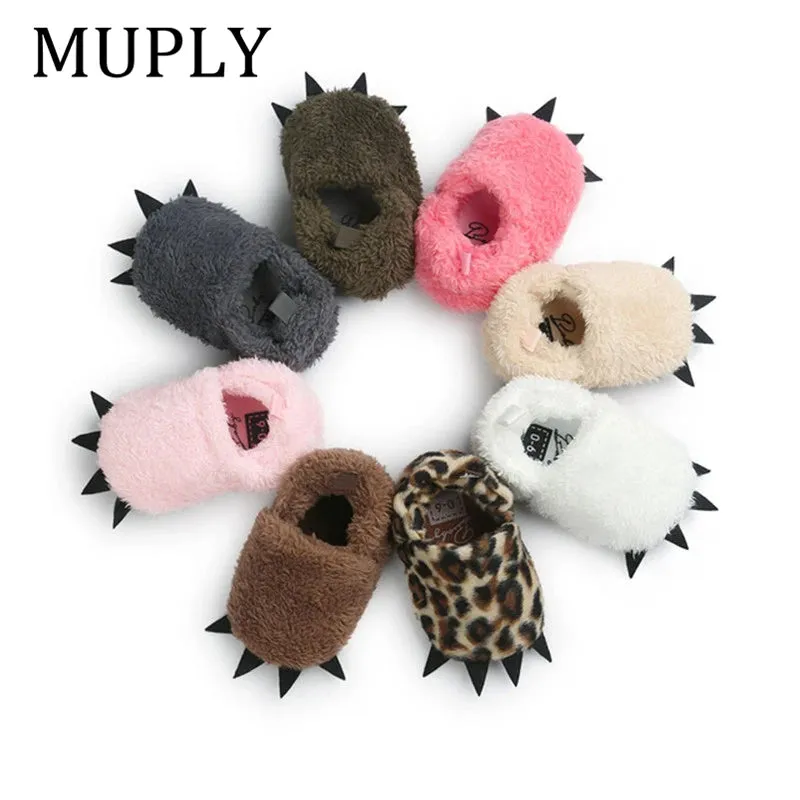 Plush Toddler Slippers with Claws
