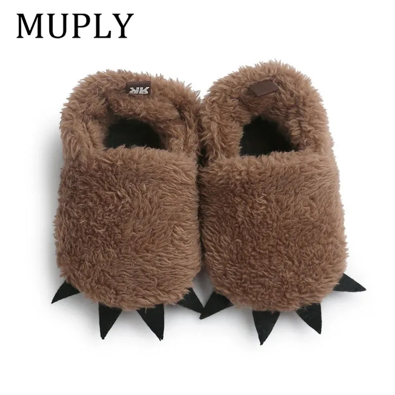 Plush Toddler Slippers with Claws