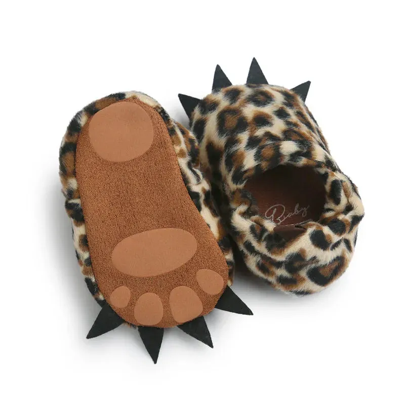 Plush Toddler Slippers with Claws