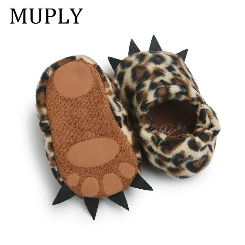Plush Toddler Slippers with Claws