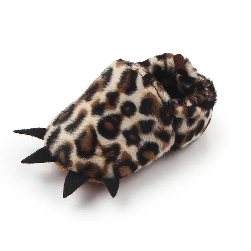 Plush Toddler Slippers with Claws