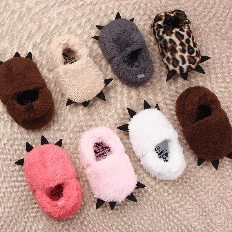 Plush Toddler Slippers with Claws