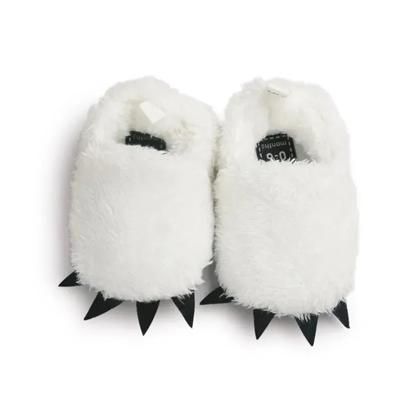 Plush Toddler Slippers with Claws