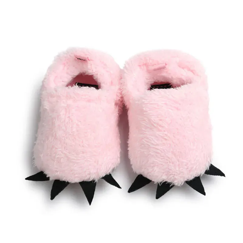 Plush Toddler Slippers with Claws