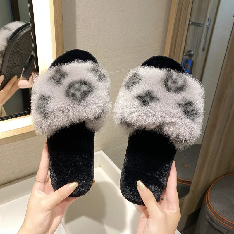 Plush Wool Slippers for Women