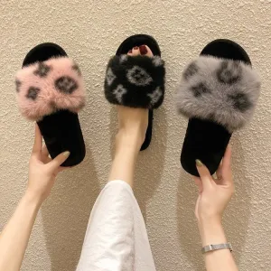 Plush Wool Slippers for Women