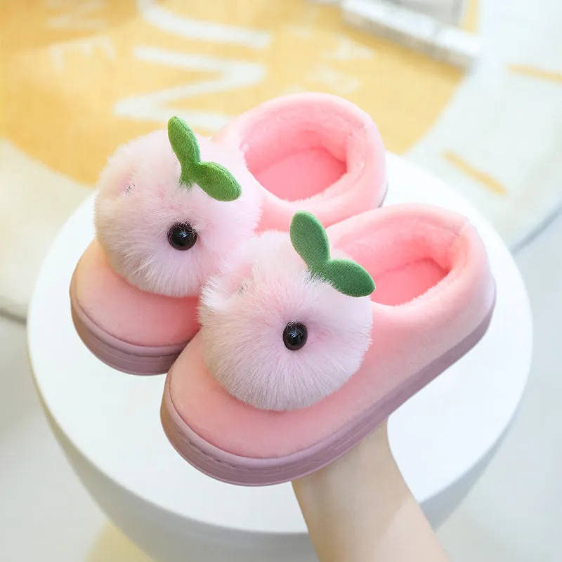 Princess Plush Three Dimensional Slippers for Girls