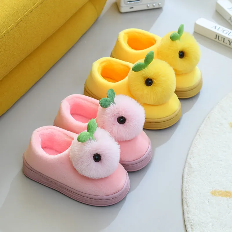 Princess Plush Three Dimensional Slippers for Girls