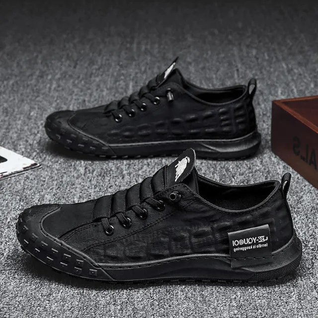 Yeknu Men Casual Shoes Sneakers Fashion Leather Driving Shoes Moccasins Summer Men Shoes Outdoor Walking Footwear