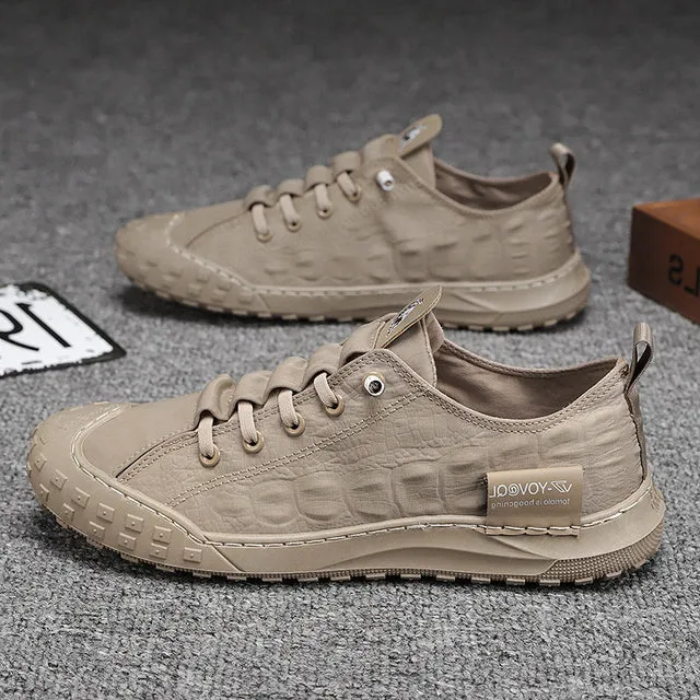 Yeknu Men Casual Shoes Sneakers Fashion Leather Driving Shoes Moccasins Summer Men Shoes Outdoor Walking Footwear