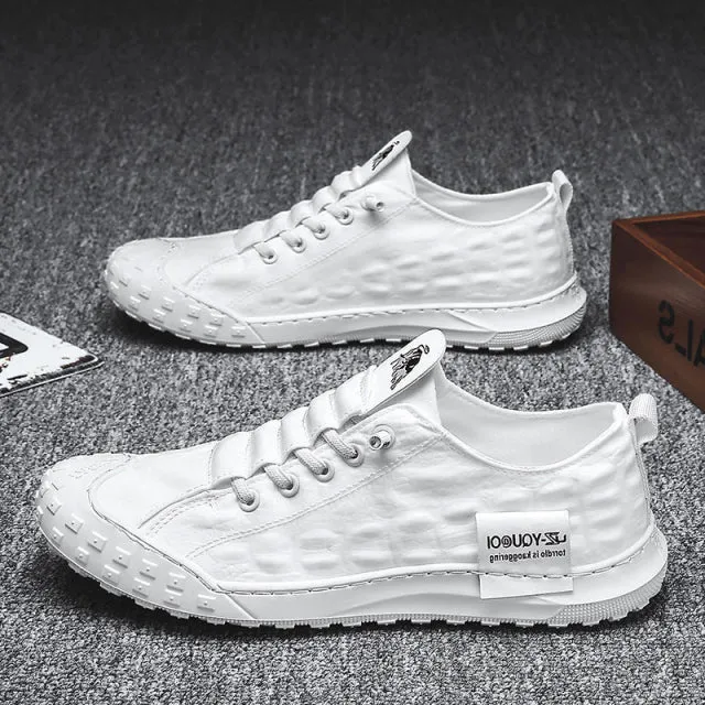 Yeknu Men Casual Shoes Sneakers Fashion Leather Driving Shoes Moccasins Summer Men Shoes Outdoor Walking Footwear