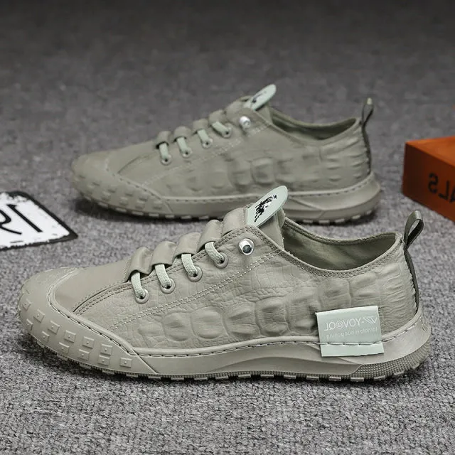 Yeknu Men Casual Shoes Sneakers Fashion Leather Driving Shoes Moccasins Summer Men Shoes Outdoor Walking Footwear